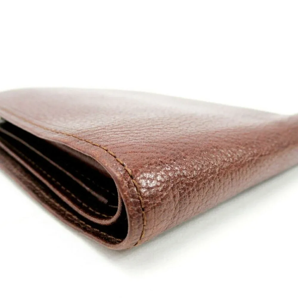 AUTH Burberry Two Folded Wallet Leather